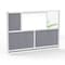 Luxor Workflow Modular Wall Room Divider System - Silver Frame - 70" x 48" Starter Wall with Whiteboard MW-7048-FWCG - alternate 6